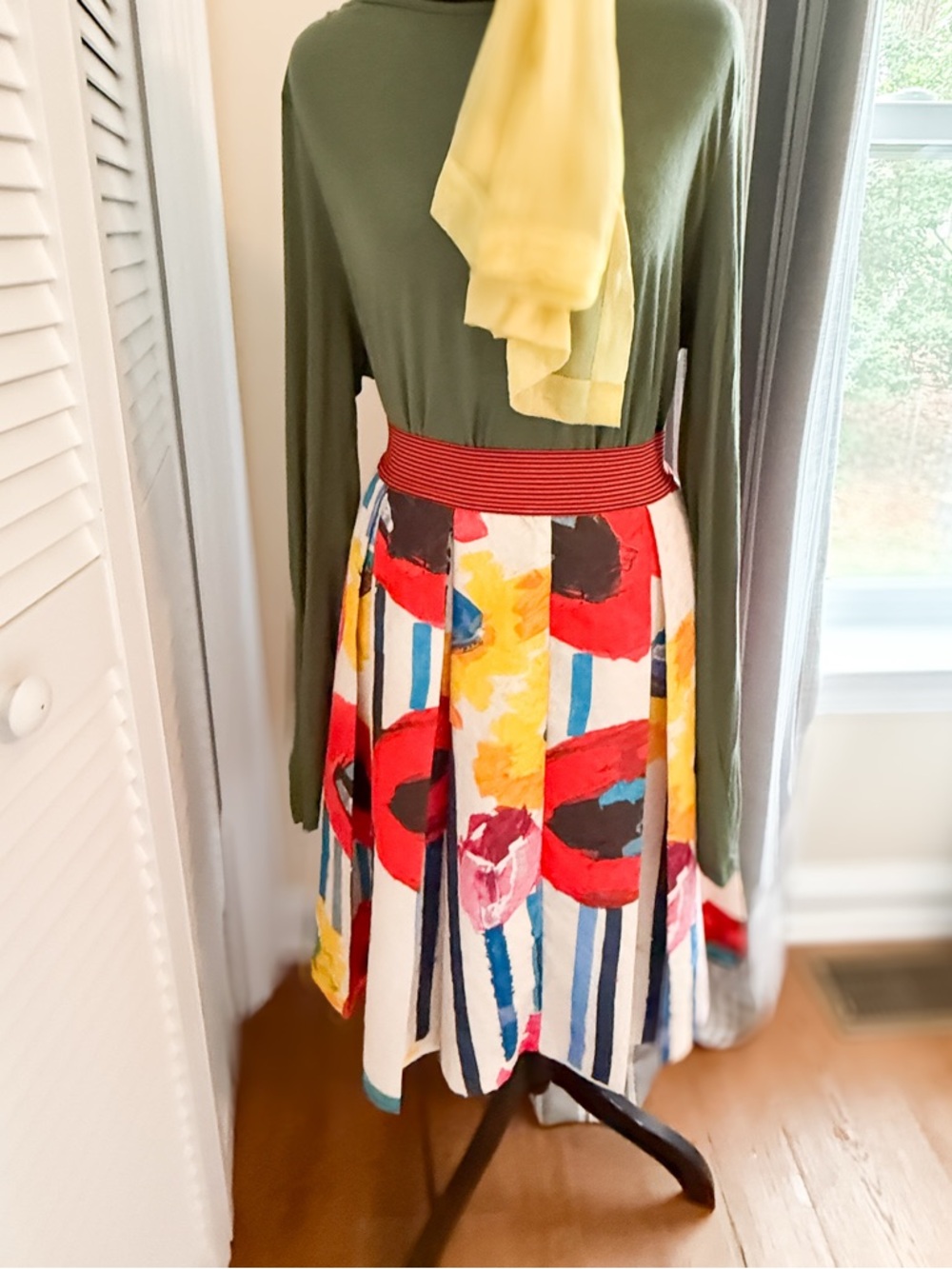 Didier Parakian Bold Floral Skirt sz 12